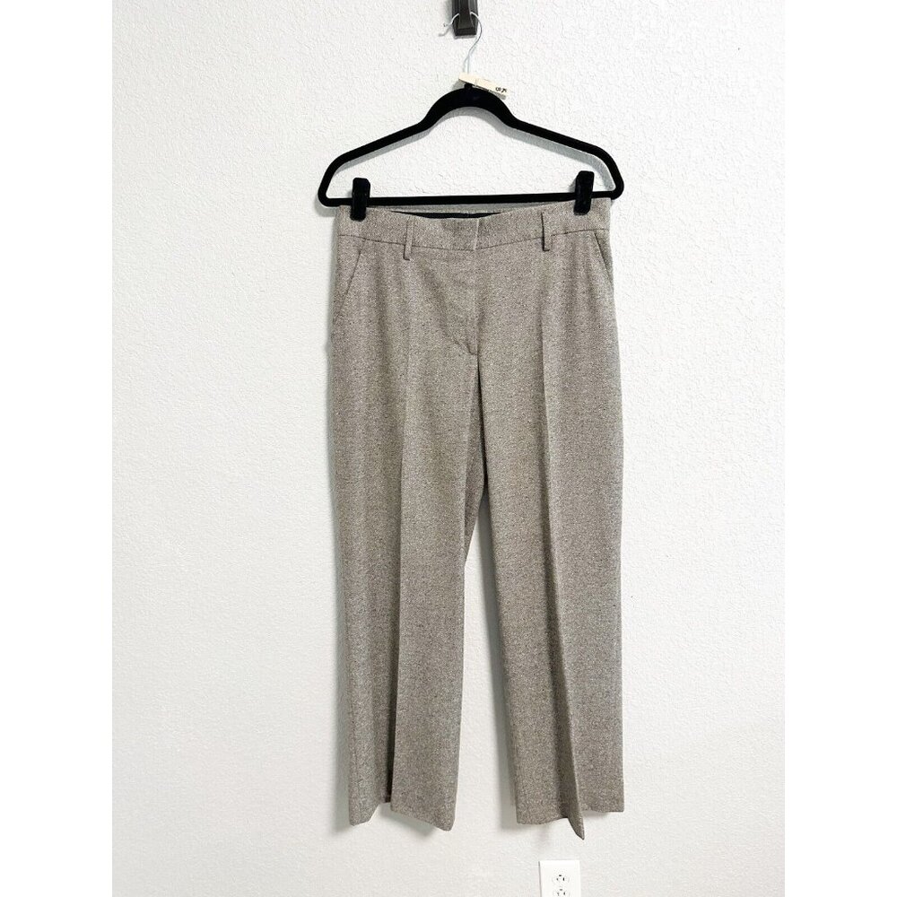 IRIS v ARNIM Womens‎ Wool Silk Tweed Wide Leg Trouser Pants Flat Front Size 36